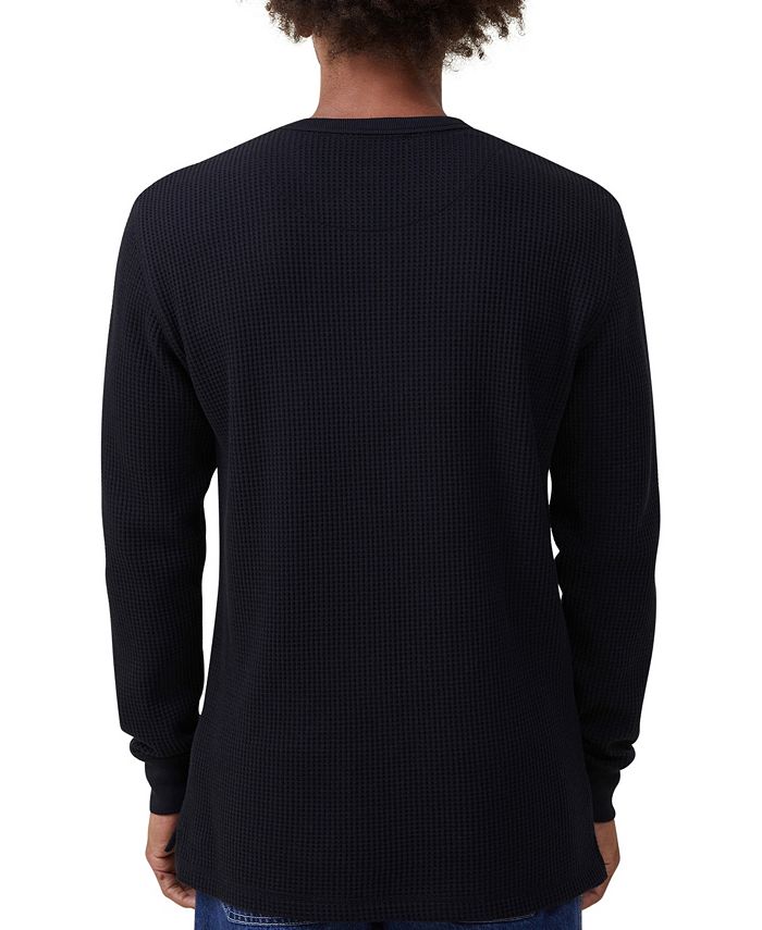 COTTON ON Men's Chunky Waffle Long Sleeve T-shirt - Macy's