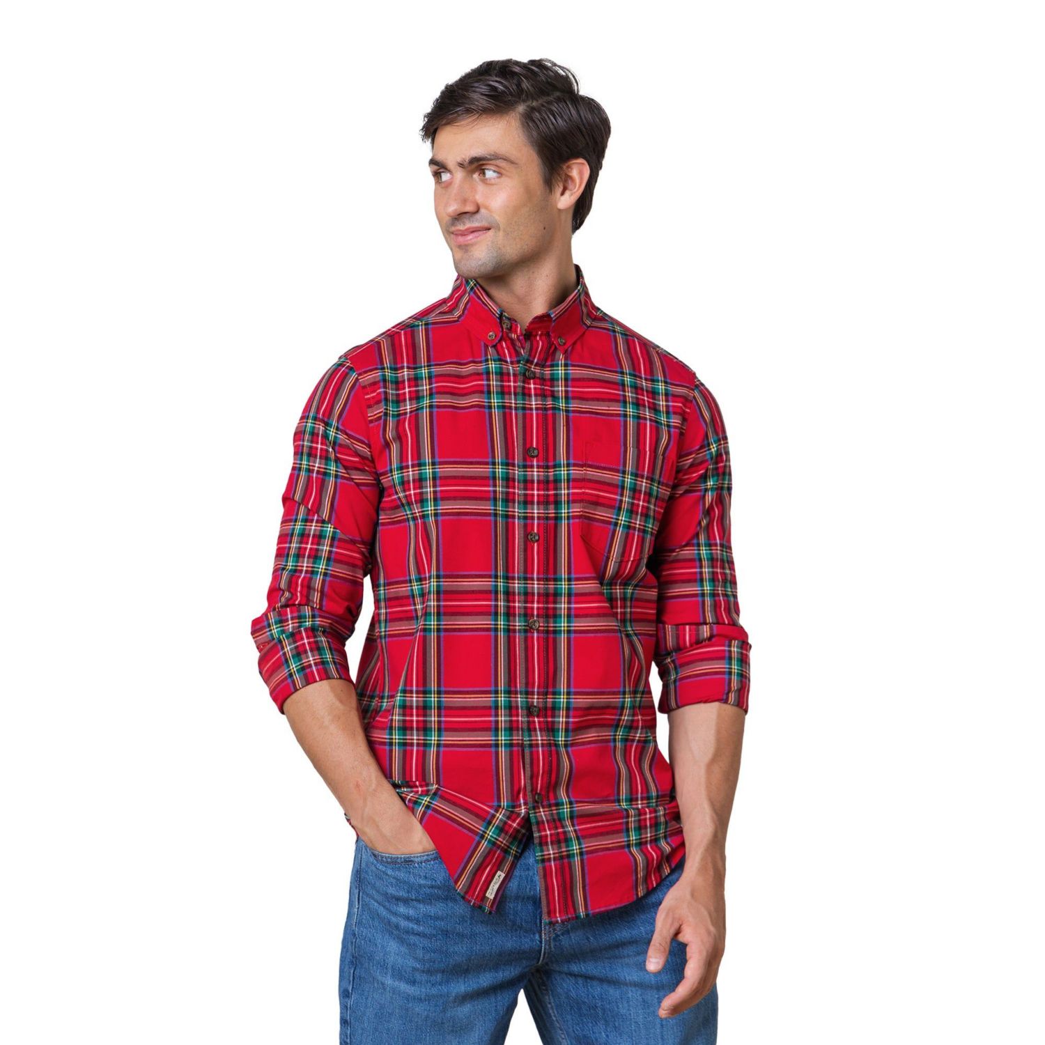 Men's Hope and Henry Organic Long Sleeve Stretch Poplin Button Down Shirt