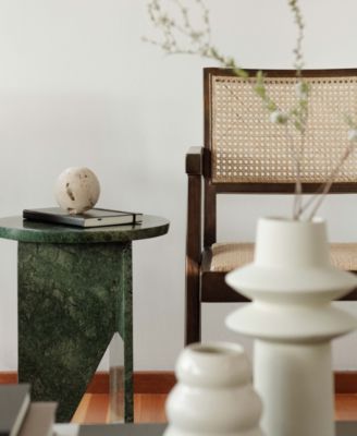 Grace 14" Marble Round Accent Table