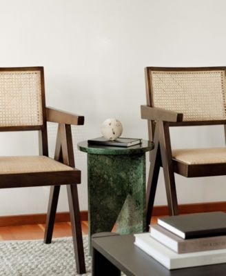 Grace 14" Marble Round Accent Table