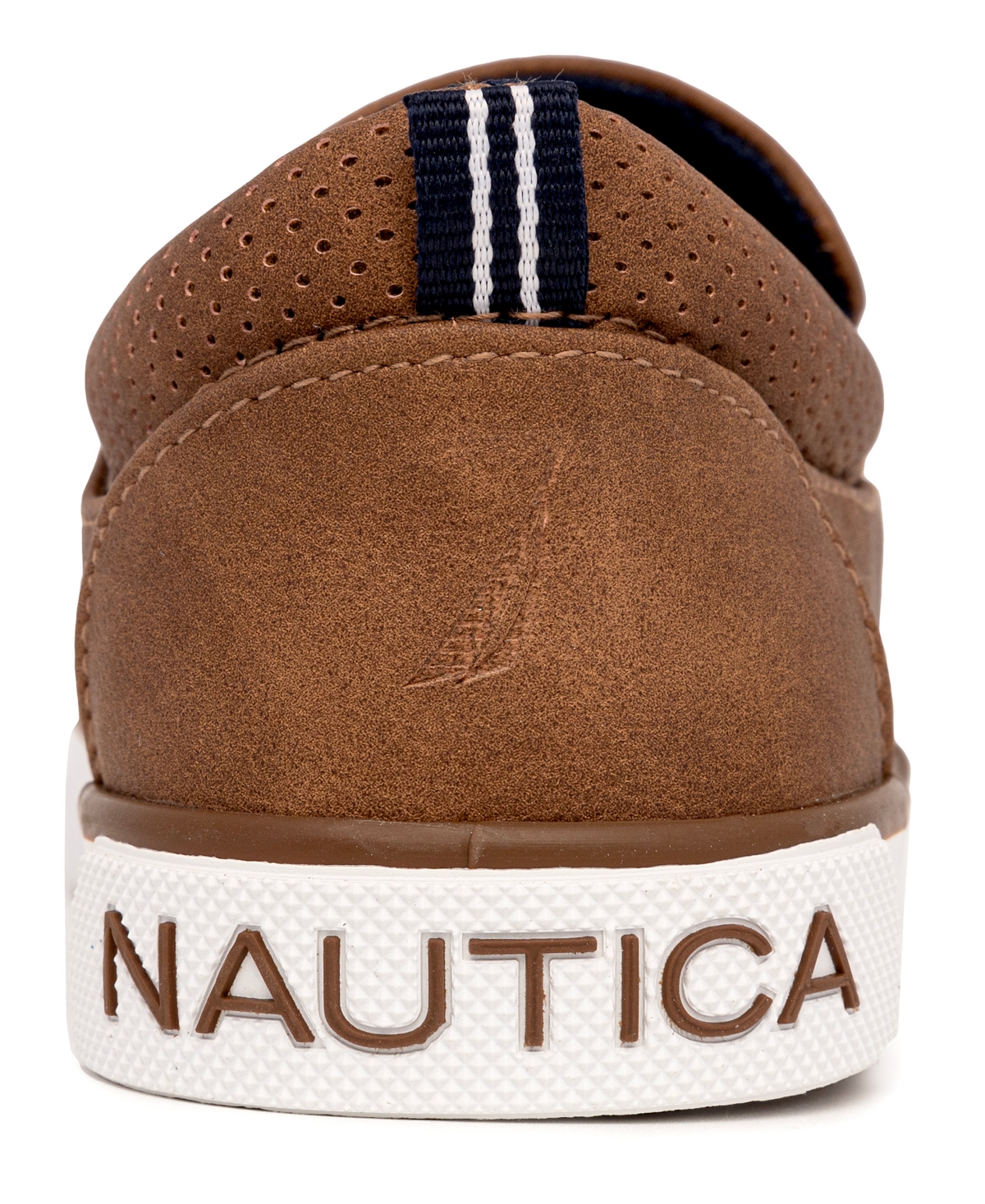 Shop Nautica Little Boys Bennett Casual Classic Slip On Shoes In Tan Nubuck Wavy Texture