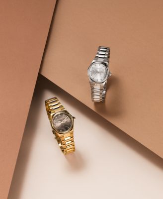 Women's Sports Luxe Hexa Mini Gold-Tone Stainless Steel Bracelet Watch 28mm