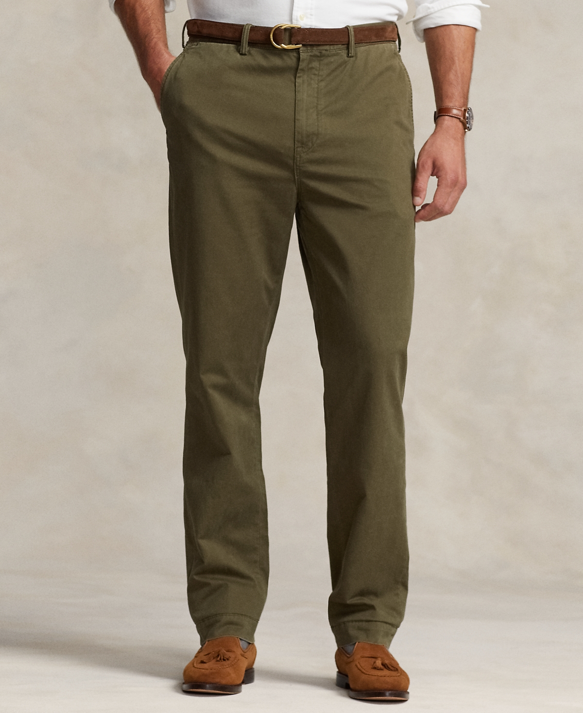 Polo Ralph Lauren Men's Big & Tall Stretch Classic Fit Sateen Pants In Armadillo