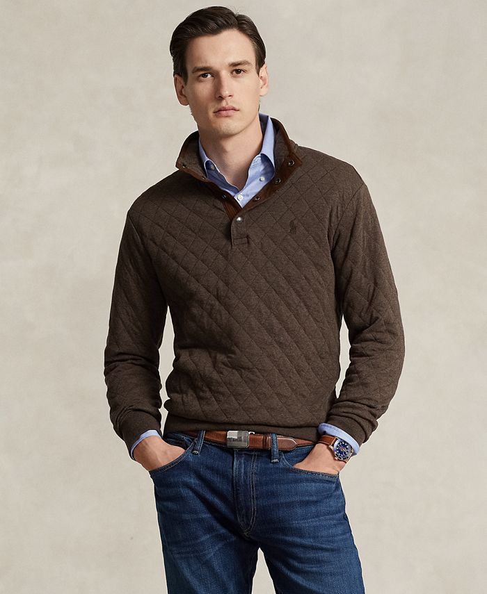 Polo Ralph Lauren Men's Quilted Double-Knit Pullover - Macy's