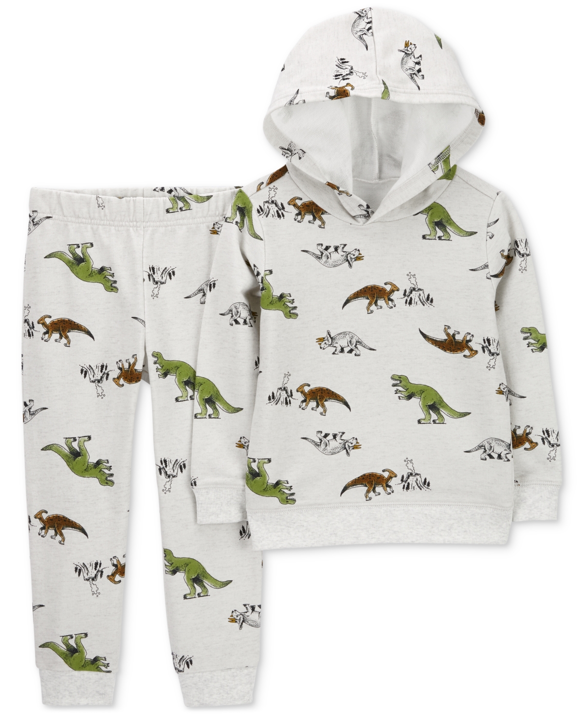 Carter's Babies' Toddler Boys 2-pc. Dinosaur Outfit Set In Gray