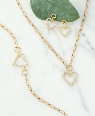 Wrapped In Love Diamond Heart Bracelet Necklace Drop Earrings Jewelry Collection In 14k Gold Created For Macys In Yellow Gold