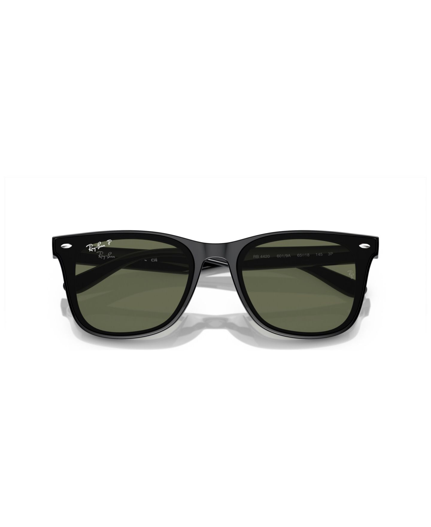 Солнцезащитные очки Ray-Ban Unisex Polarized Sunglasses, RB4420, цвет: Чёрный — фото 6