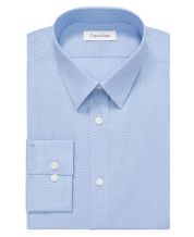 Shirts Calvin Macy\'s Men\'s Dress Klein Blue -