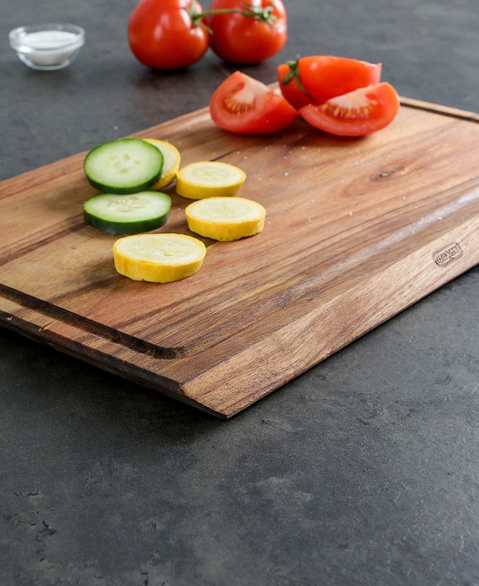 Dexas Acacia Forty-Five Cutting Board with Well - Macy's
