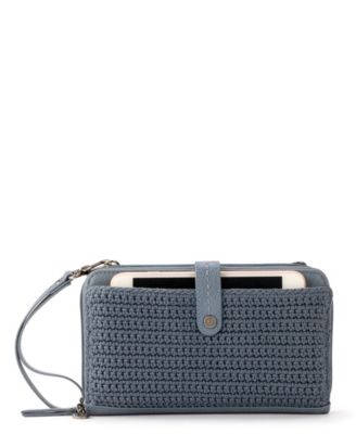 The Sak Iris Red Pebble Leather Brass Tone Crossbody Shoulder Bag