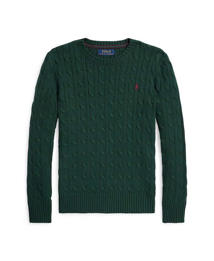 Polo Ralph Lauren Big Boys Cable-Knit Cotton Sweater - Macy's