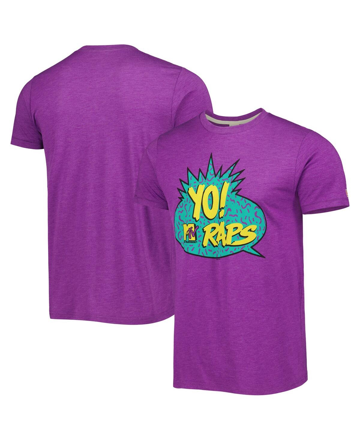 Shop Homage Men's And Women's  Purple Yo! Mtv Raps Tri-blend T-shirt