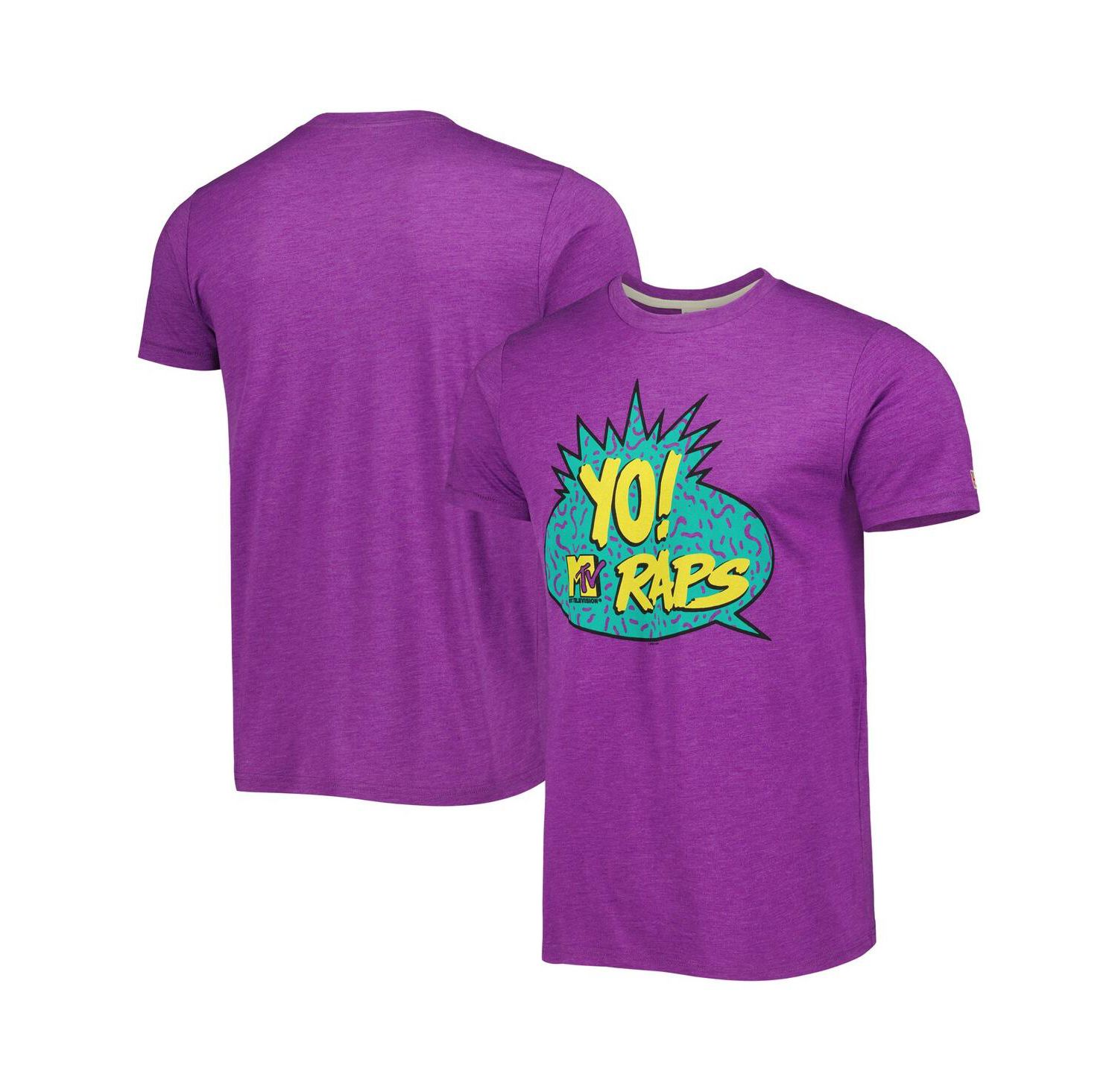 Men's and Women's Purple Yo! MTV Raps Tri-Blend T-shirt