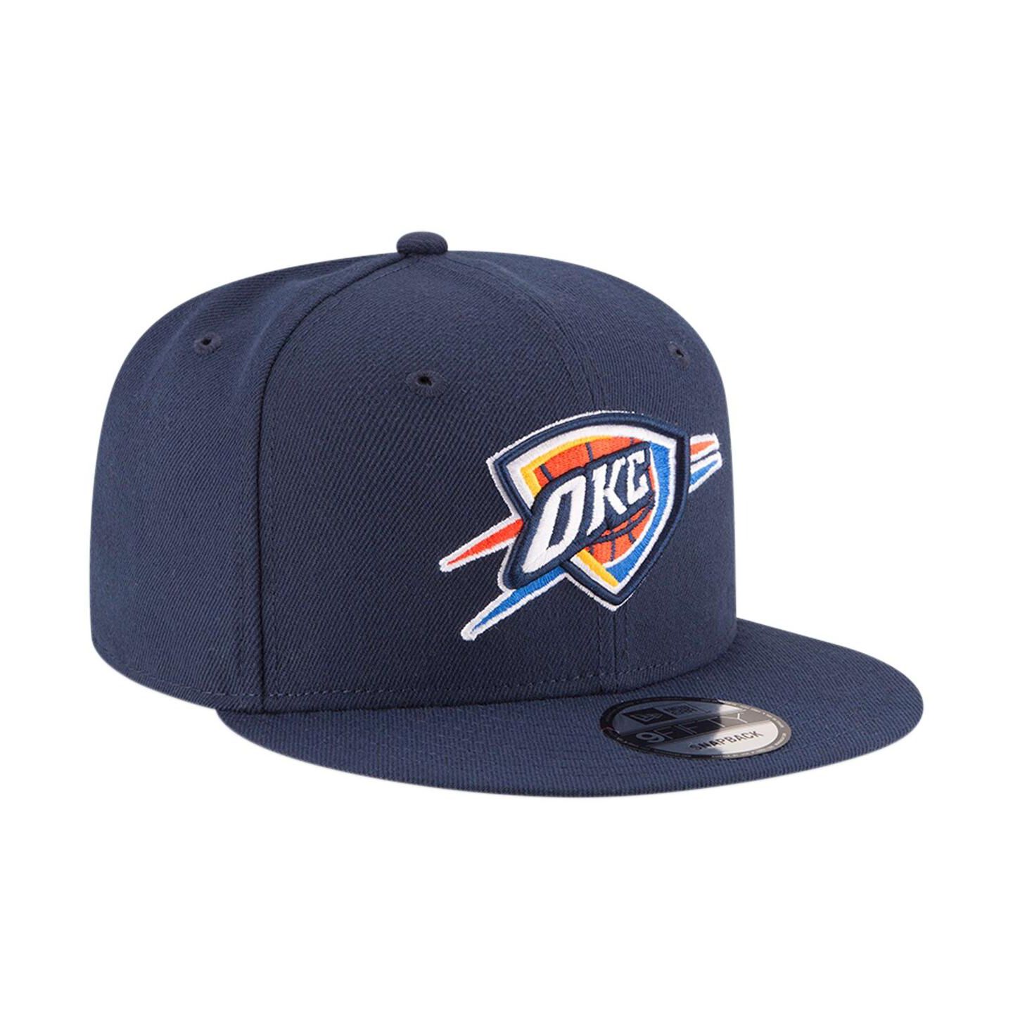Мужская кепка New Era Navy Oklahoma City Thunder Official Team Color 9FIFTY Adjustable Snapback Hat — фото 4