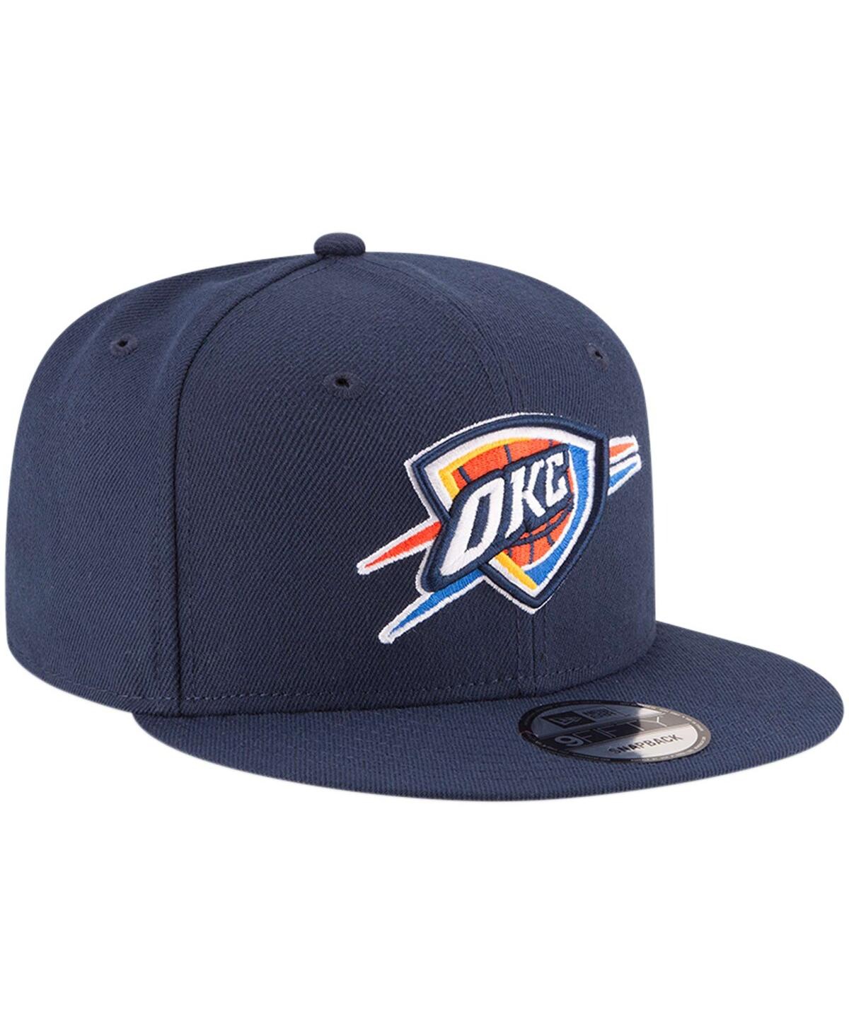 New Era Men's  Navy Oklahoma City Thunder Official Team Color 9fifty Adjustable Snapback Hat In Navy