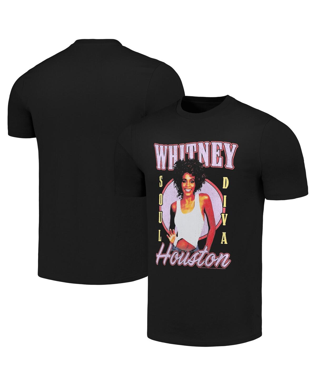 Men's Black Whitney Houston Soul Diva T-shirt - Black