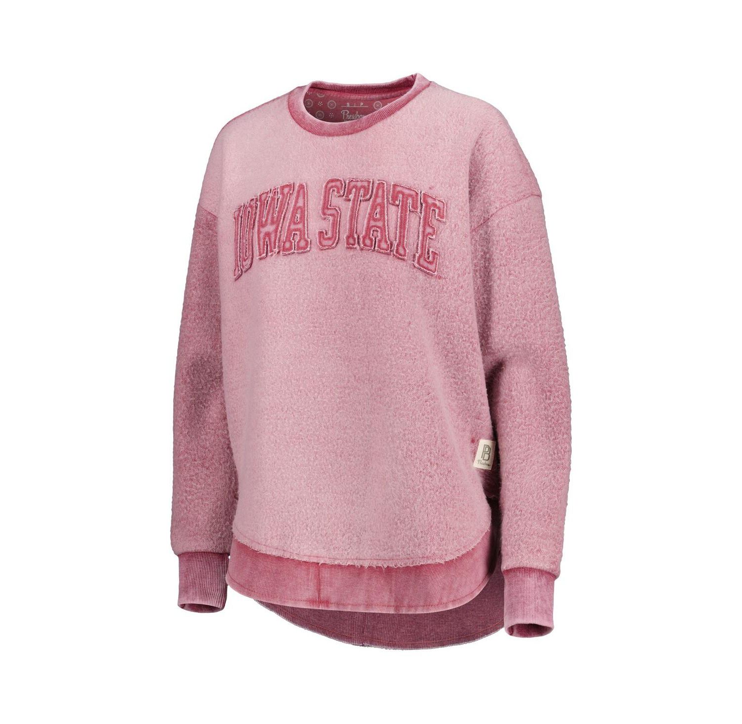 Women's Cardinal Iowa State Cyclones Ponchoville Pullover Sweatshirt