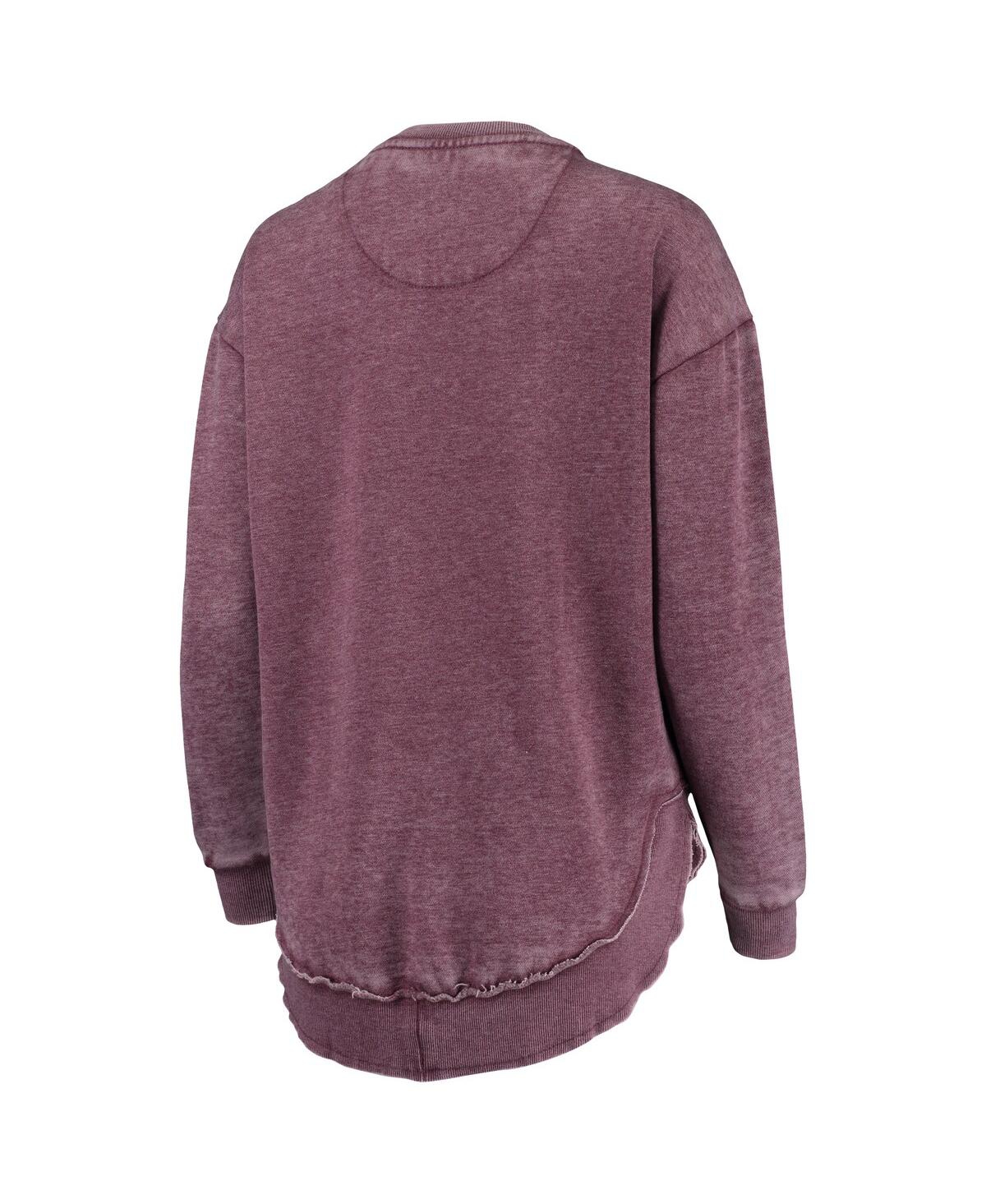 PRESSBOX WOMEN'S PRESSBOX MAROON MINNESOTA GOLDEN GOPHERS VINTAGE-LIKE WASH PULLOVER SWEATSHIRT 