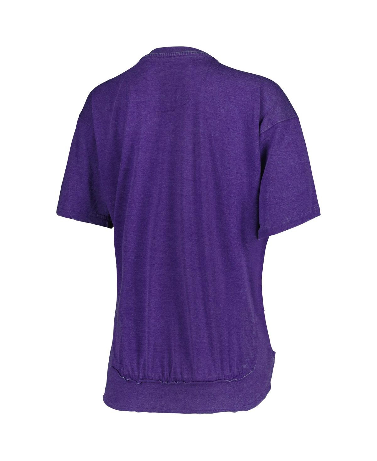 PRESSBOX WOMEN'S PRESSBOX PURPLE LSU TIGERS ARCH PONCHO T-SHIRT 