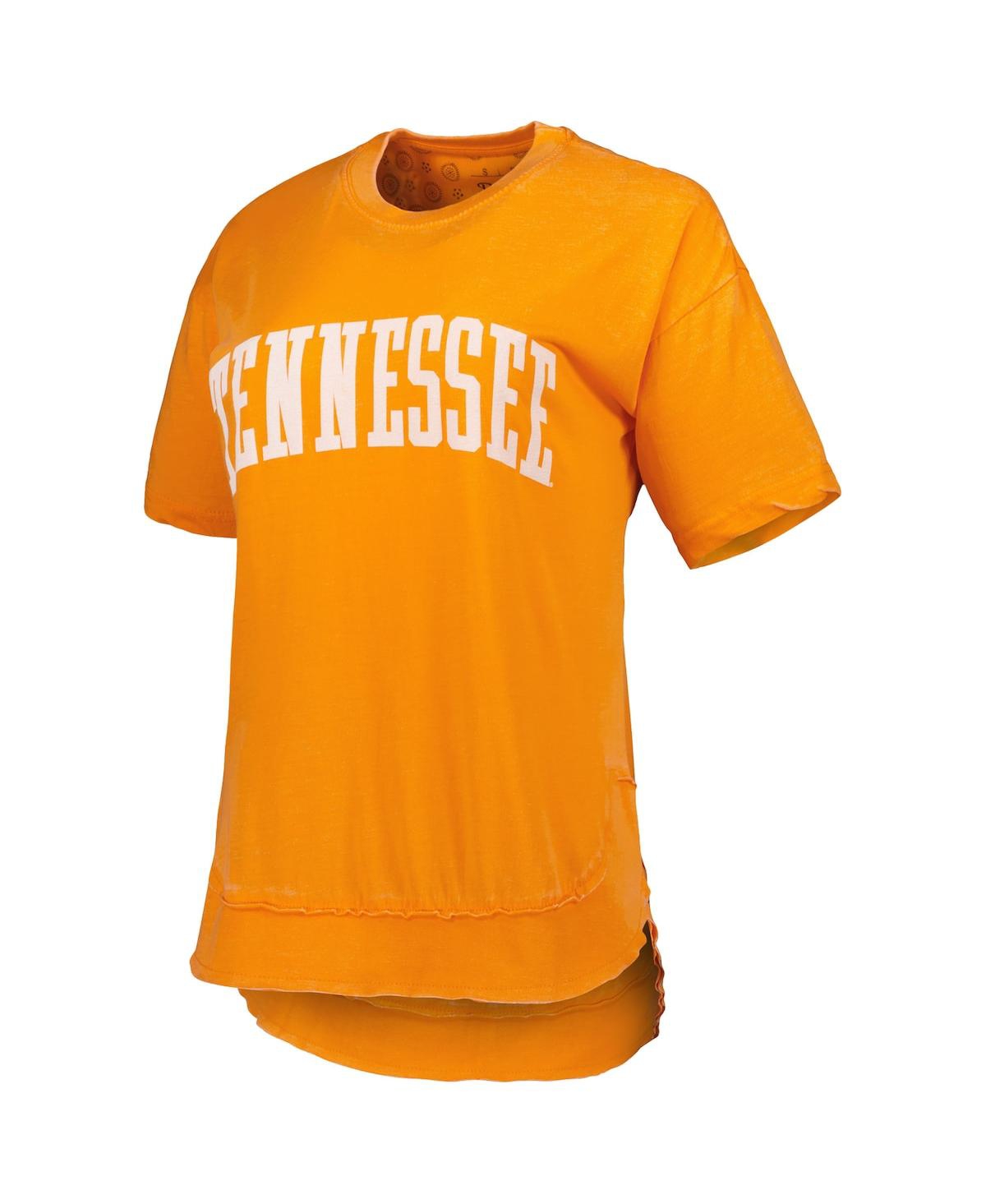 PRESSBOX WOMEN'S PRESSBOX TENNESSEE ORANGE TENNESSEE VOLUNTEERS ARCH PONCHO T-SHIRT 