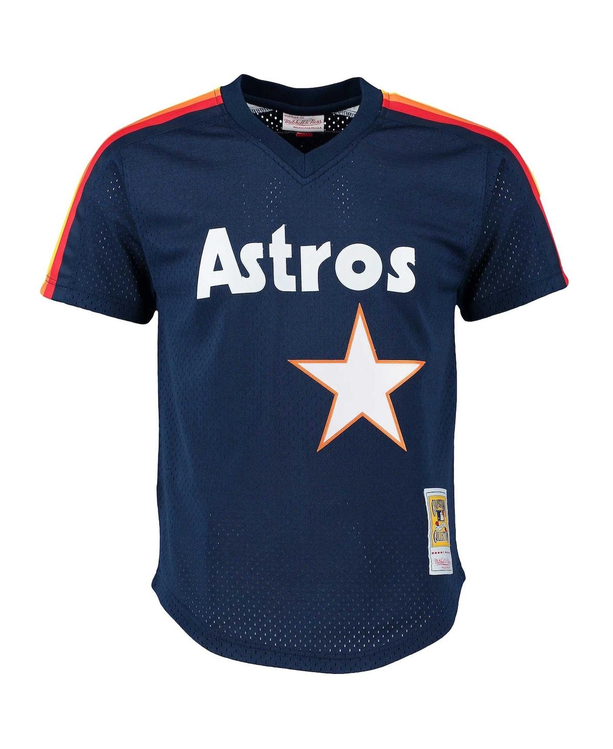 Men's Mitchell & Ness Craig BiggioHouston Astros 1991 Cooperstown Collection Mesh Big and Tall Pullover Jersey - Navy