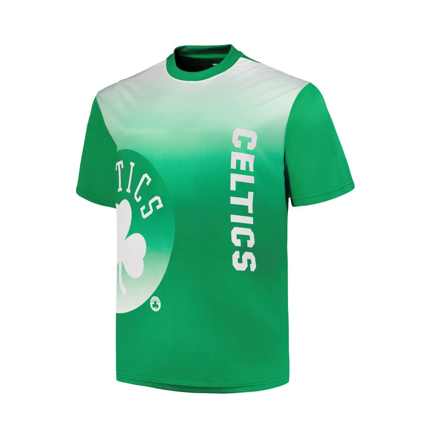 Мужская футболка Fanatics Kelly Green Boston Celtics Big and Tall Sublimated — фото 3