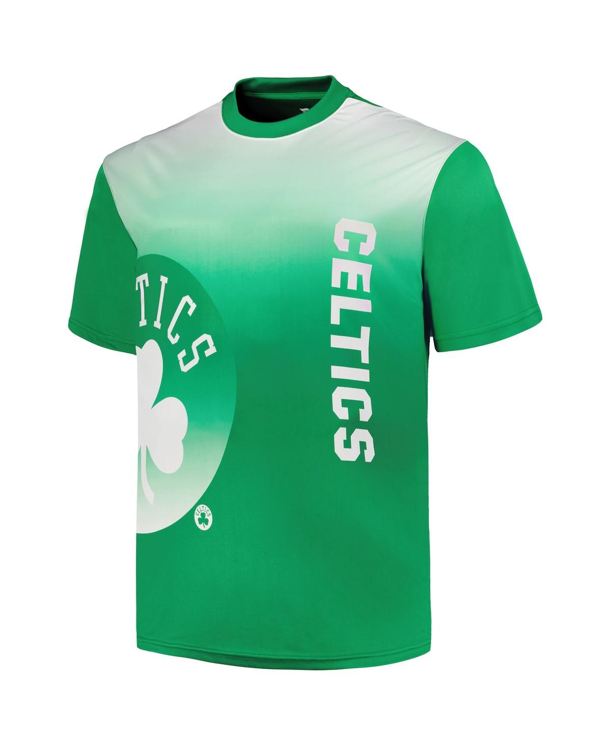 Shop Fanatics Men's Kelly Green Boston Celtics Big And Tall Sublimated T-shirt
