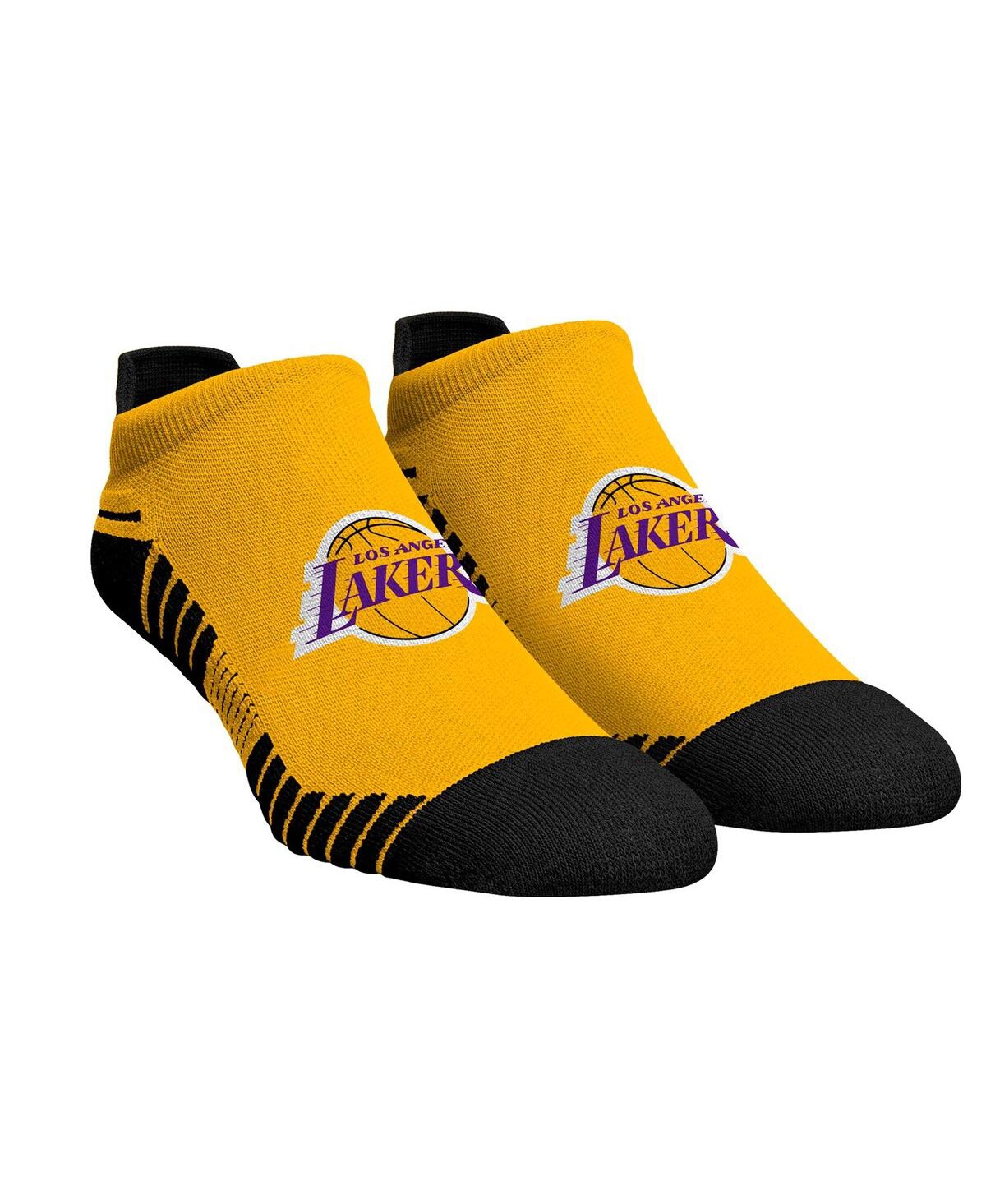 Rock 'em Men's And Women's  Socks Los Angeles Lakers Hex Performance Ankle Socks In Yellow