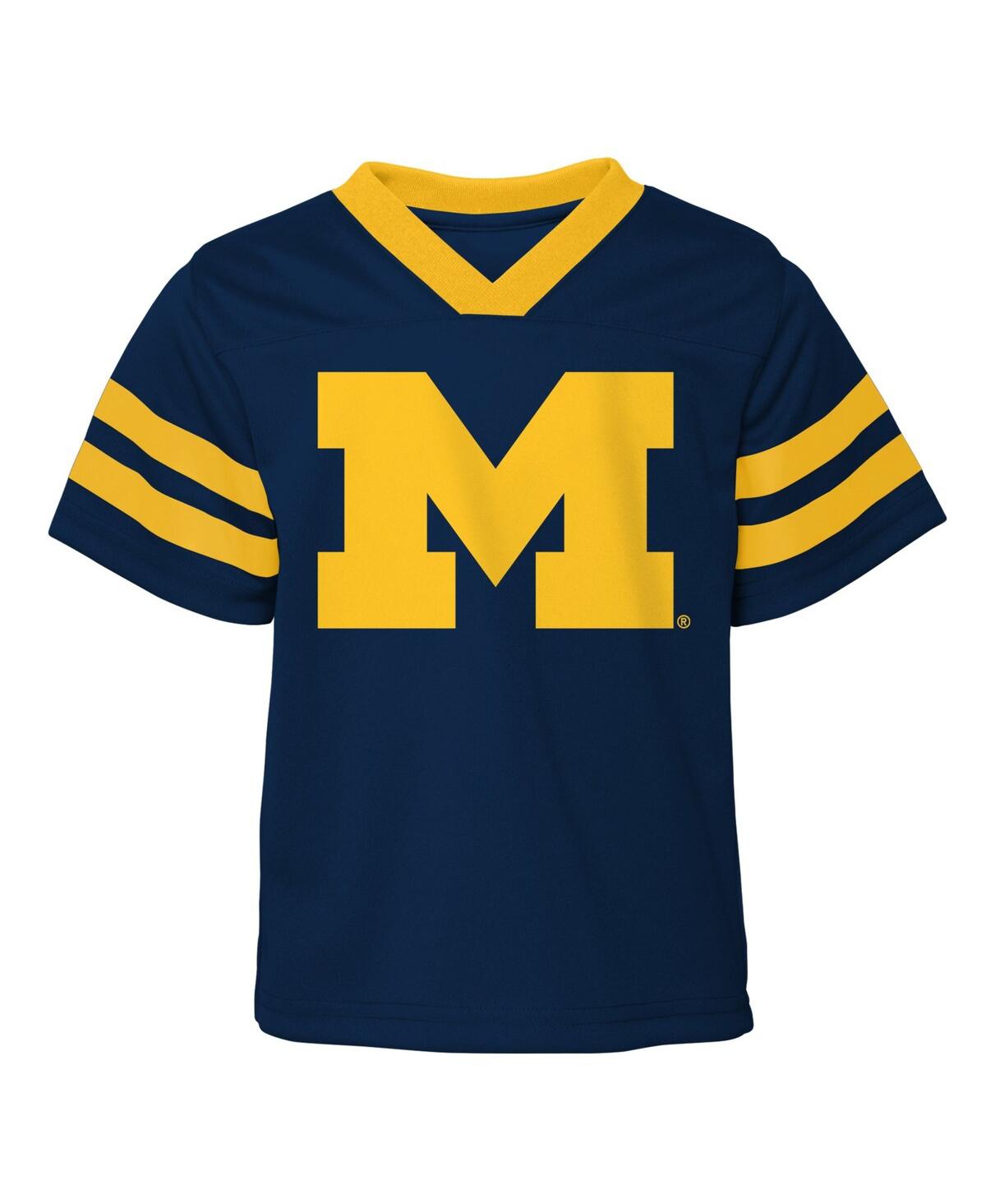 Outerstuff Toddler Boys And Girls Navy Michigan Wolverines Two-piece Red Zone Jersey And Pants Set In Navy