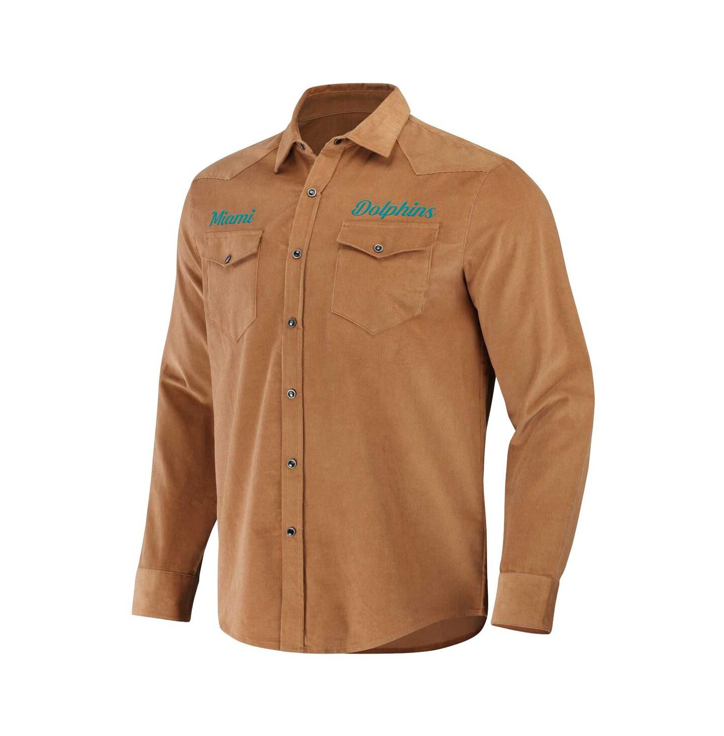 Мужская рубашка Fanatics NFL x Darius Rucker Collection by Orange Miami Dolphins Western Button-Up — фото 3