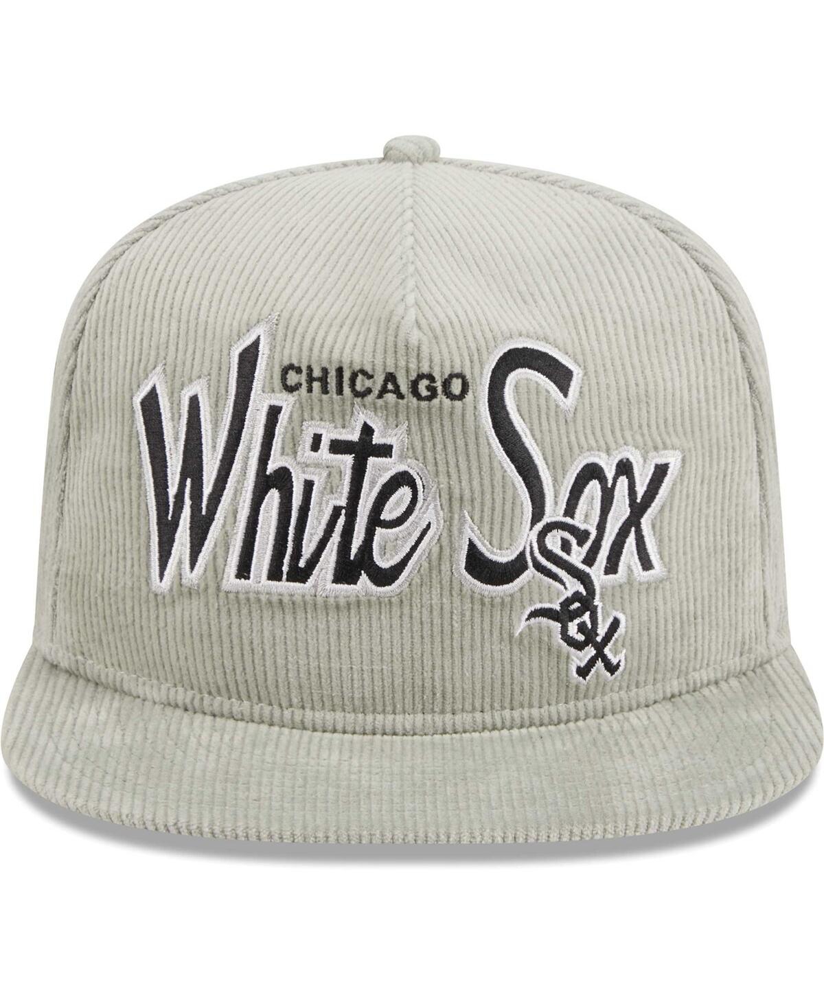 Shop New Era Men's  Gray Chicago White Sox Corduroy Golfer Adjustable Hat