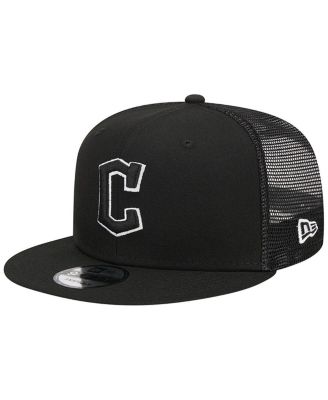 Men's Black Cleveland Guardians Trucker 9FIFTY Snapback Hat