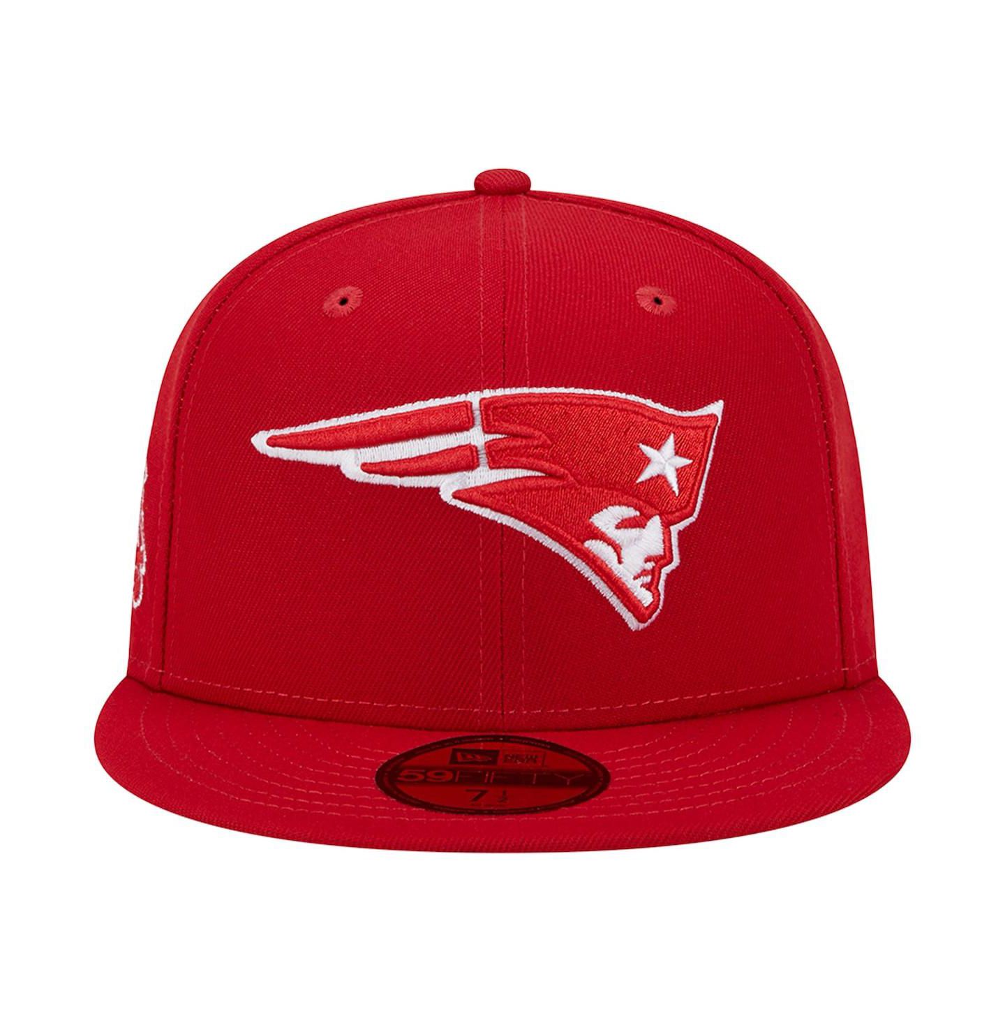 Мужская кепка New Era Scarlet New England Patriots Super Bowl XXXVI Main Patch 59FIFTY Fitted Hat — фото 3