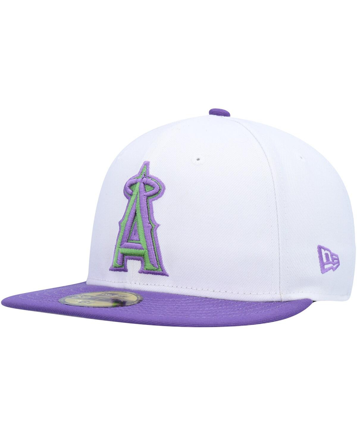 Men's New EraLos Angeles Angels 2002 World Series Side Patch 59FIFTY Fitted Hat - White