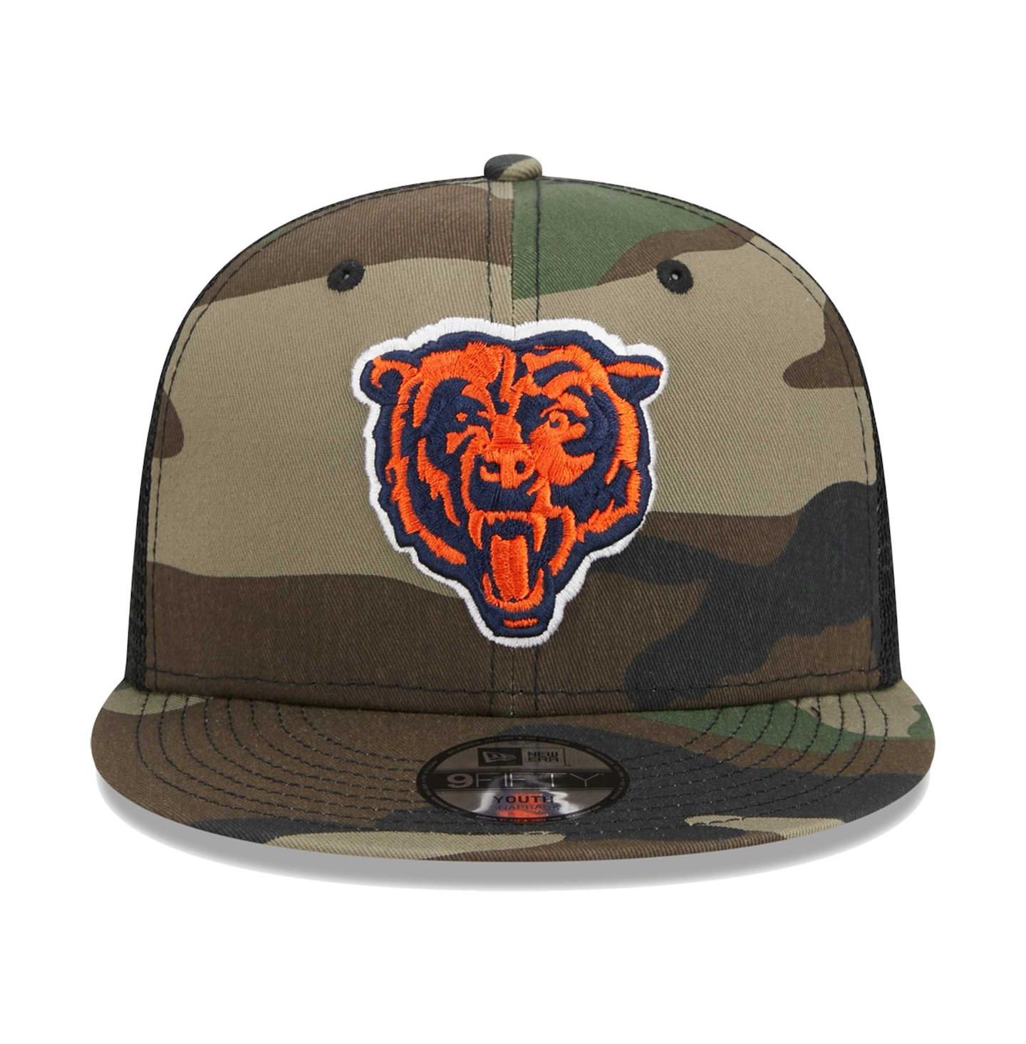Детская кепка New Era Camo Chicago Bears Alternate Logo Main Trucker 9FIFTY Snapback Hat — фото 3