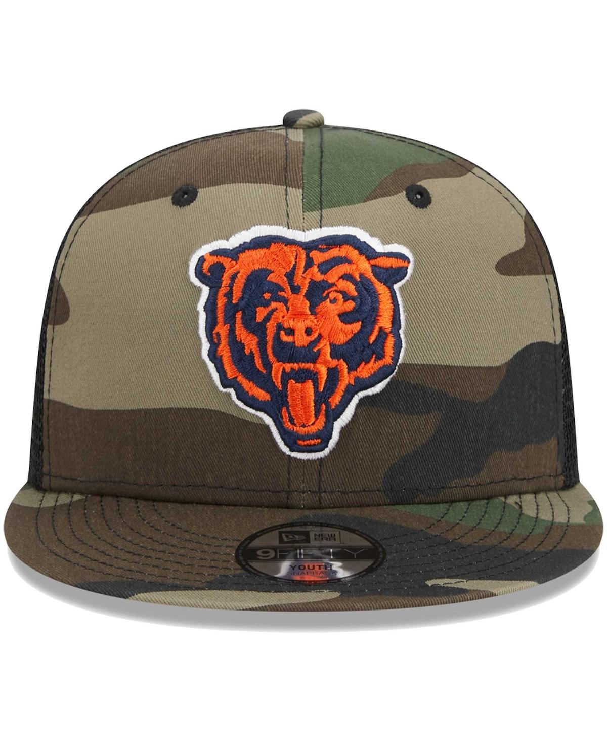 New Era Big Boys And Girls  Camo Chicago Bears Alternate Logo Main Trucker 9fifty Snapback Hat In Camo