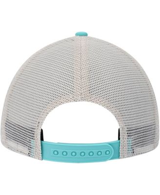 Men's  Teal, Cream David Bowie Valin Trucker Snapback Hat