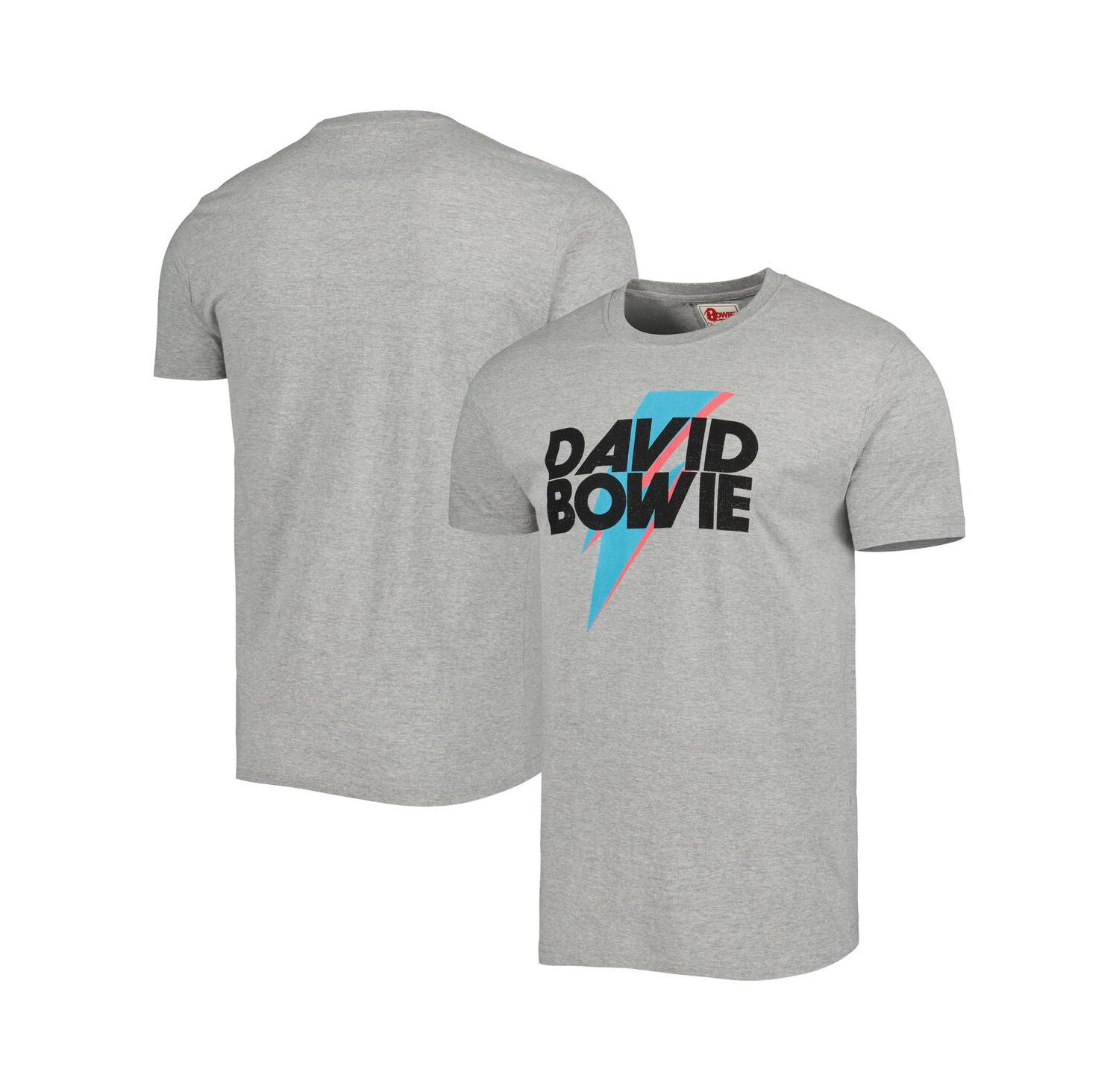 Men's and Women's Heather Gray David Bowie Brass Tacks T-shirt