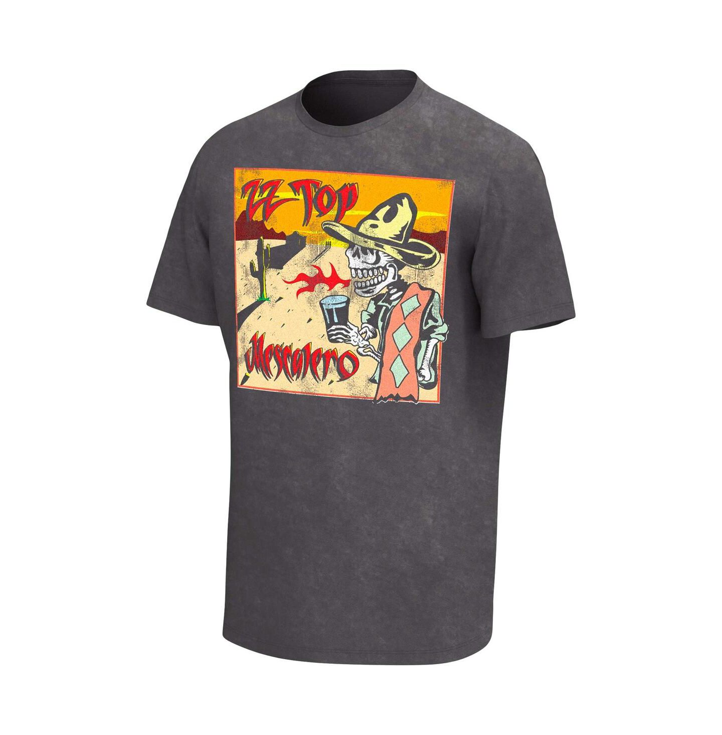 Мужская футболка Philcos Charcoal ZZ Top Mescalero Washed Graphic — фото 3