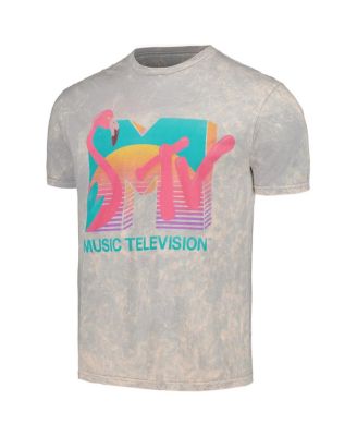 Men's Gray MTV Flamingo Washed T-shirt