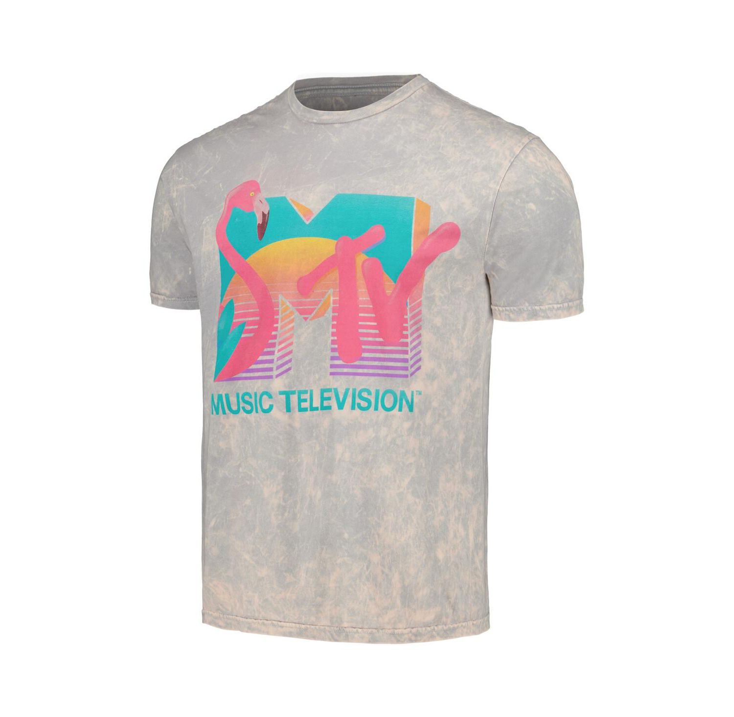 Men's Gray MTV Flamingo Washed T-shirt