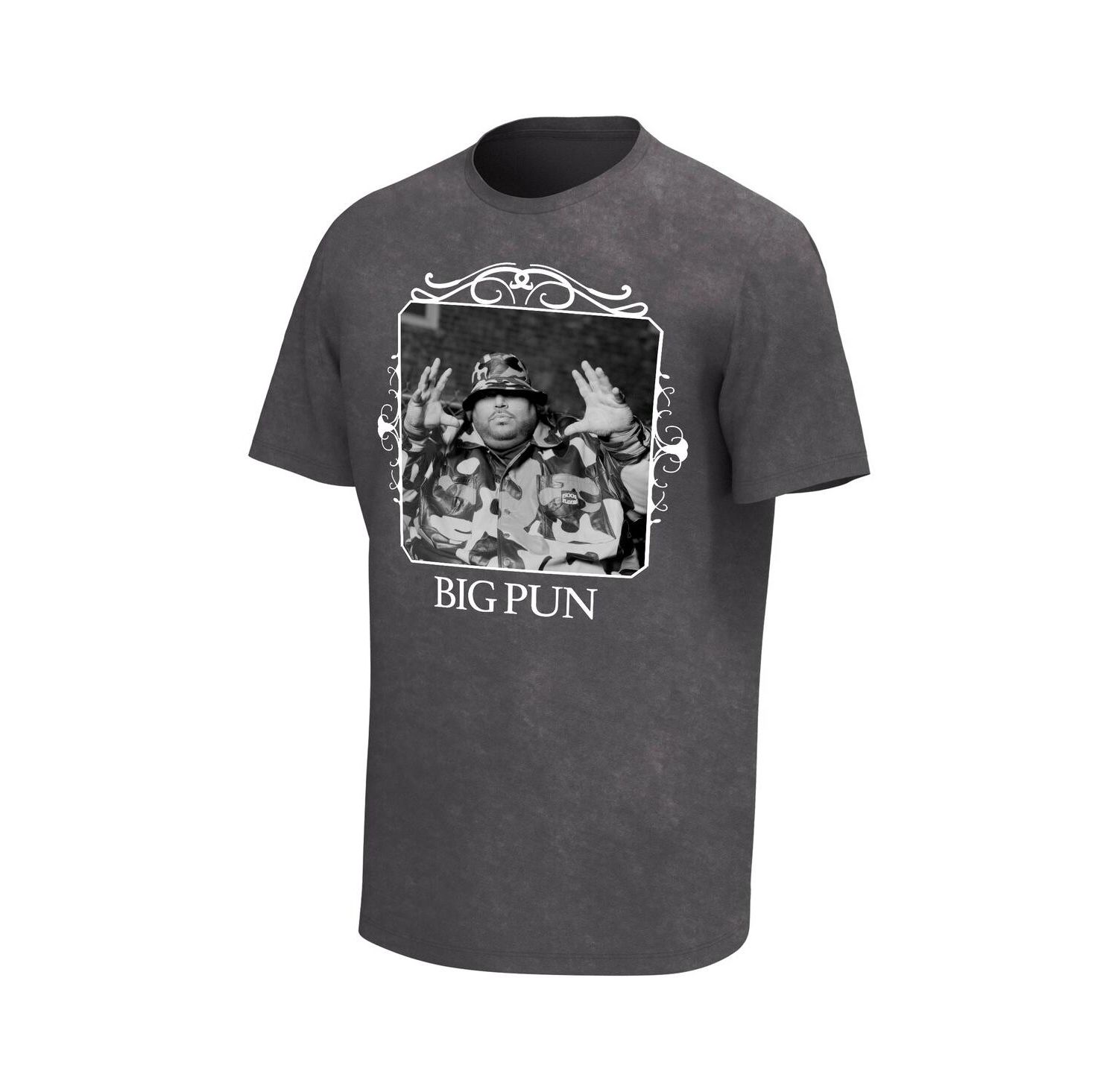 Men's Charcoal Big Pun Frame Washed Graphic T-shirt