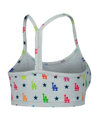 Women's Gray Los Angeles Dodgers TLC Rainbow Bra