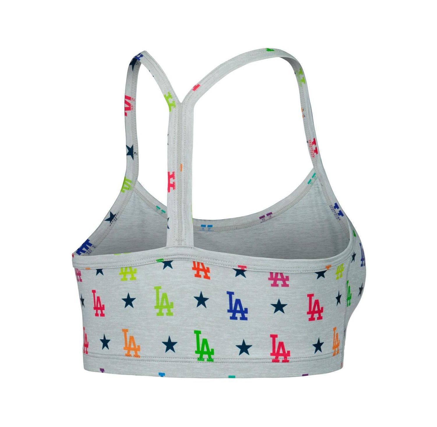 Women's Gray Los Angeles Dodgers TLC Rainbow Bra