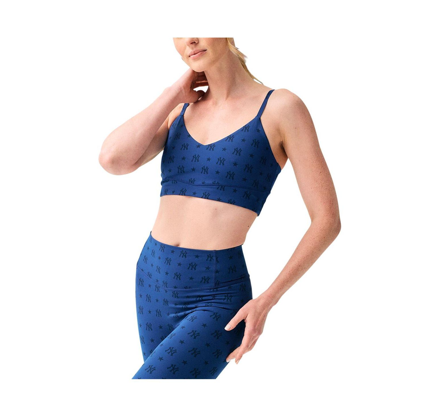 Women's Navy New York Yankees Active Bra