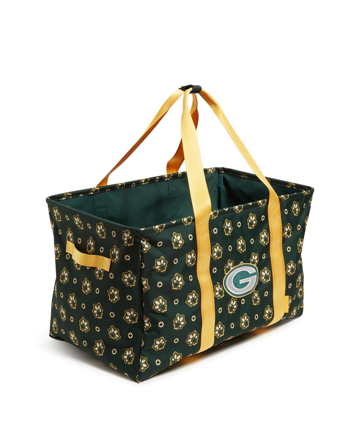 Vera Bradley Women's  Green Bay Packers Reactive Large Car Tote Bag In Black