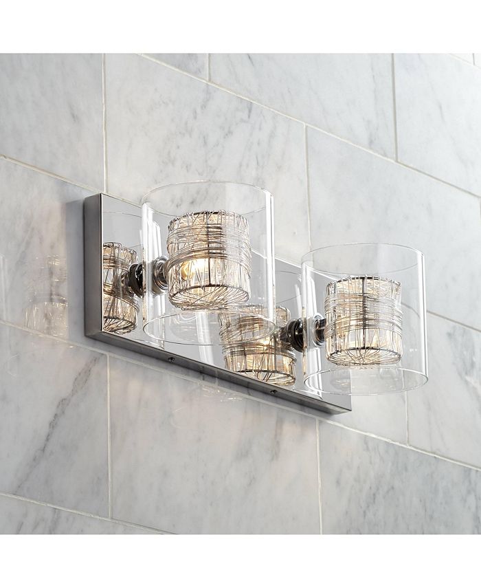 Possini Euro Design Wrapped Wire Modern Wall Mount Light Polished