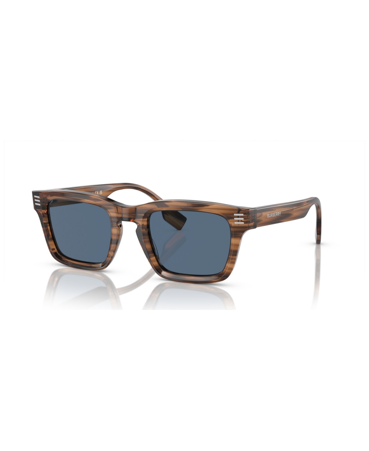 Shop Burberry Men's Low Bridge Fit Sunglasses Be4403f In Brown