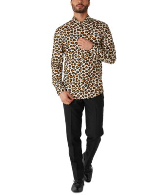 Men's Crazy Party Shirt - Long Sleeve Button Down Shirt for Men - The Jag - Slim Fit - Long sleeve