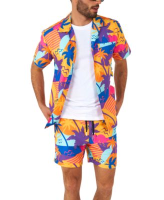 Men's Short-Sleeve Palm Power Graphic Shirt & Shorts Set